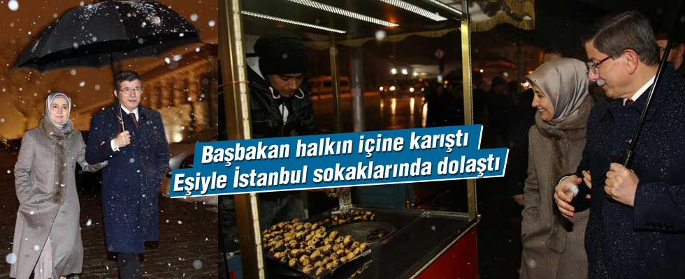 Başbakan Davutoğlu, halkın içine karıştı