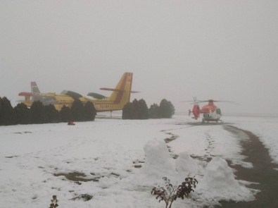 112 Ambulans Helikopteri Ankara'da Mahsur Kaldı