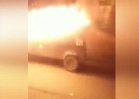 Zırhlı Polis Aracına Molotoflu Saldırı