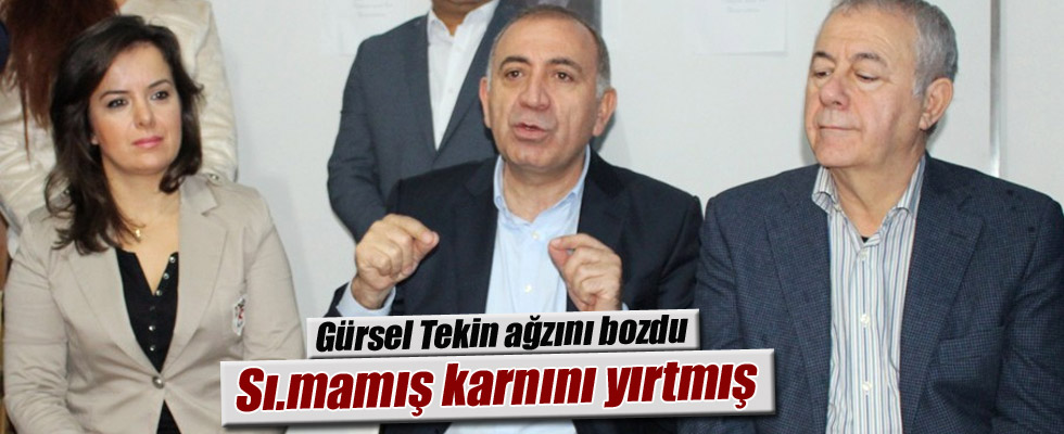 Gürsel Tekin ağzını fena bozdu