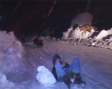 Hakkarili Çocukların Kayma Keyfi