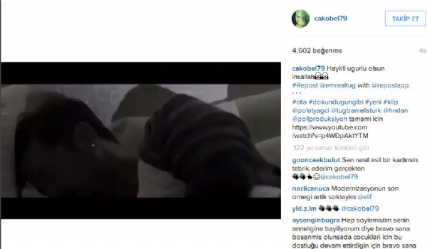 Çağla Şikel'den eski eşi Emre Altuğ'a destek