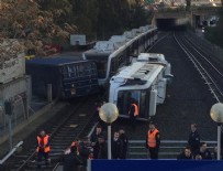 İzmir'de metro devrildi