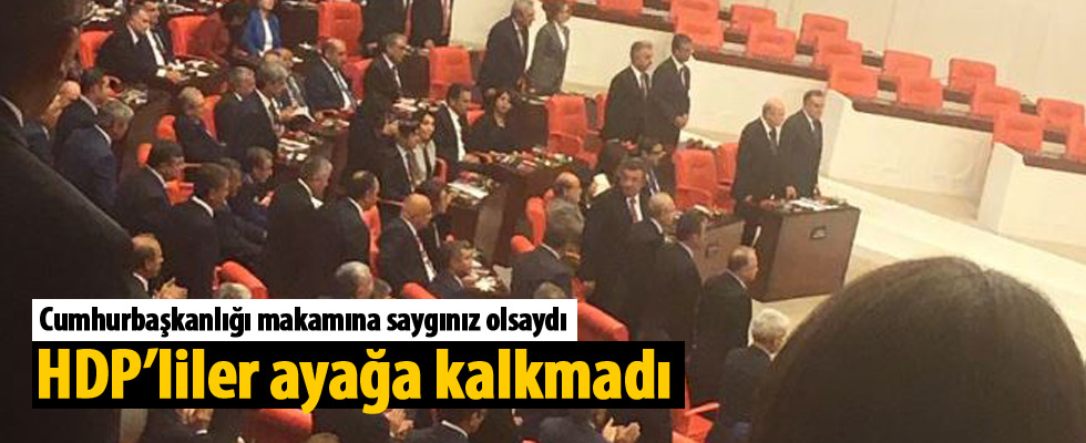 HDP'liler ayağa kalkmadı
