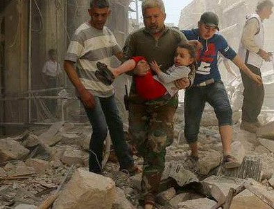Halep'teki yerleşim alanına saldırı