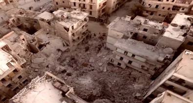 Halep'teki Yıkım Havadan Görüntülendi