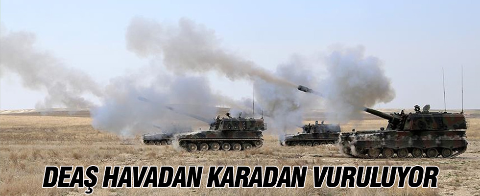 DEAŞ havadan karadan vuruluyor