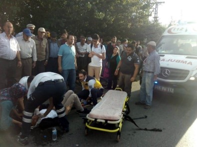 Kamyonun Çarptığı Bisikletli Genç Ağır Yaralandı