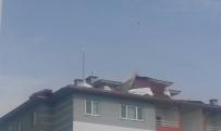 RÜZGARA KARŞı - Şiddetli Rüzgar Binaların Çatılarını Uçurdu