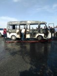 YOLCU MİNİBÜSÜ - Yolcu Minibüsü Alev Aldı