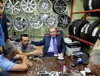 Erdoğan ve Yıldırım'dan esnaf ziyareti