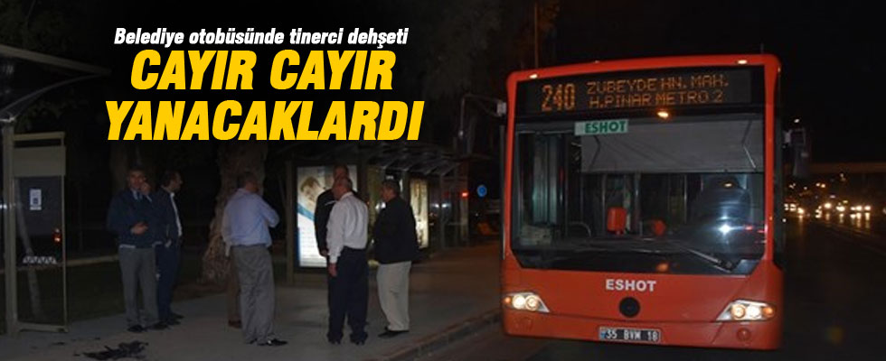 İzmir'de belediye otobüsünde tinerci dehşeti