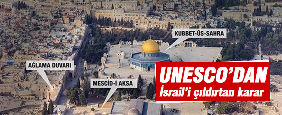 UNESCO'dan çarpıcı Mescid-i Aksa kararı!