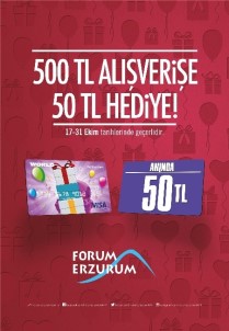 Forum Erzurum'da Hediye Kart Kampanyası
