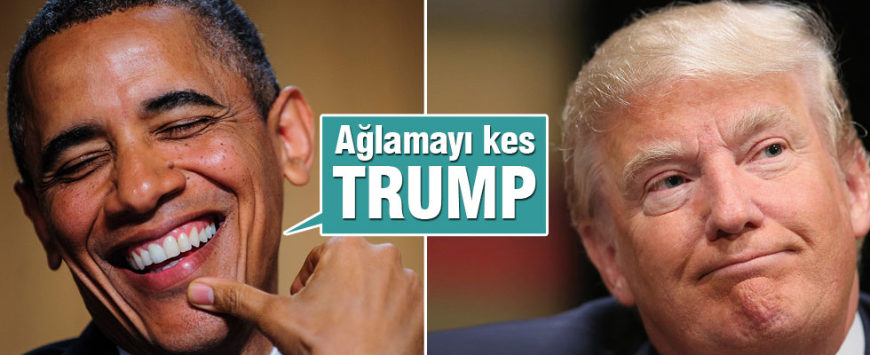 Obama'dan Trump'a: Tavsiyem ağlamayı kesmesi