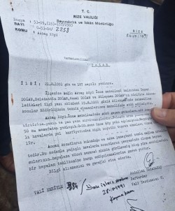 Rize'deki Heyelanda Kahreden Detay