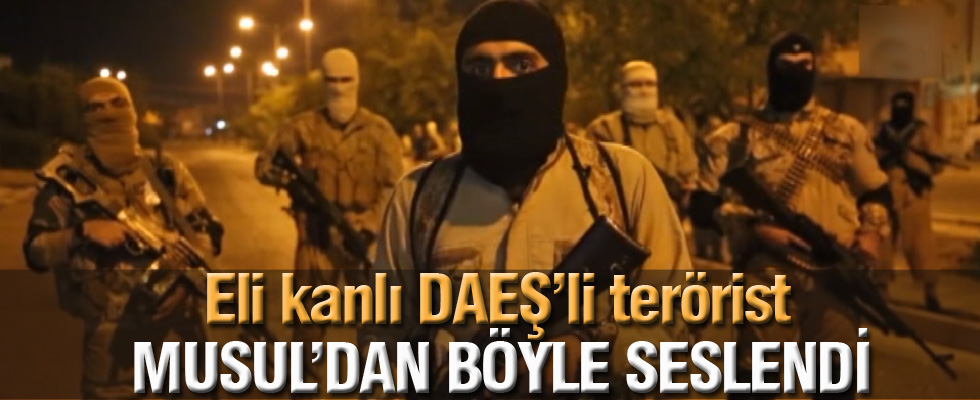 Yüzü maskeli DAEŞ’li komutan ABD’yi tehdit etti