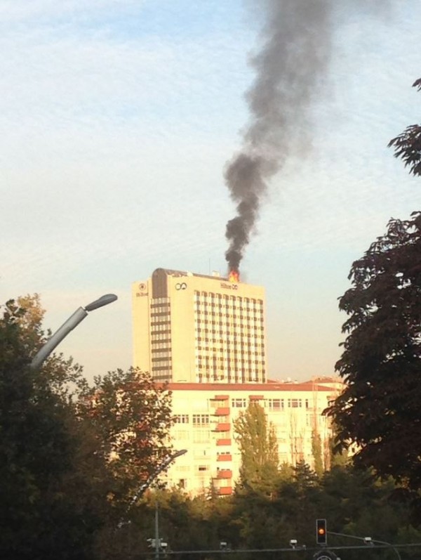 Ankara Hilton'da yangın