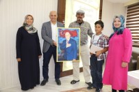 ERTUĞRUL ÇALIŞKAN - Iraklı İnşaat Mühendisi, Başkan Çalışkan'a Tablo Hediye Etti