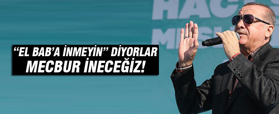 Cumhurbaşkanı Erdoğan: El Bab'a mecbur ineceğiz