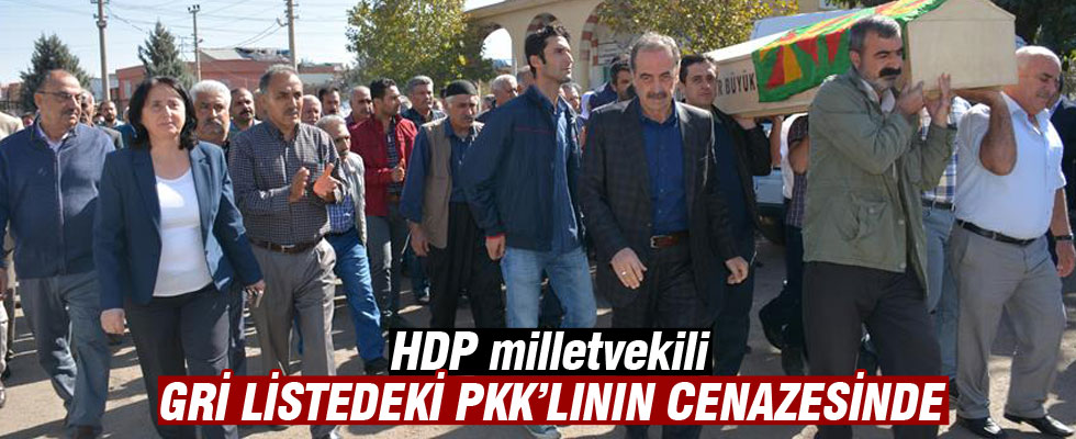 HDP milletvekili PKK'lı teröristin cenazesine katıldı