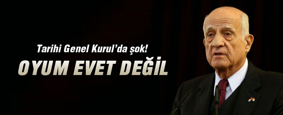 Tarihi Genel Kurul'da İnan Kıraç şoku! 'Oyum evet değil'