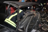 Konya'da İki Otomobil Kafa Kafaya Çarpıştı Açıklaması 4 Yaralı