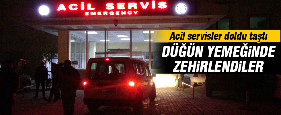 200 kişi düğünde zehirlendi