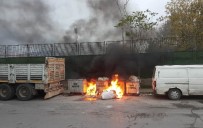 ÇÖP KONTEYNERİ - Çöpteki Yangını Vatandaşlar Söndürdü