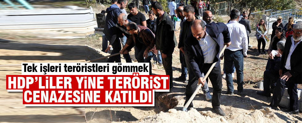 HDP vekiller terörist cenazesinde