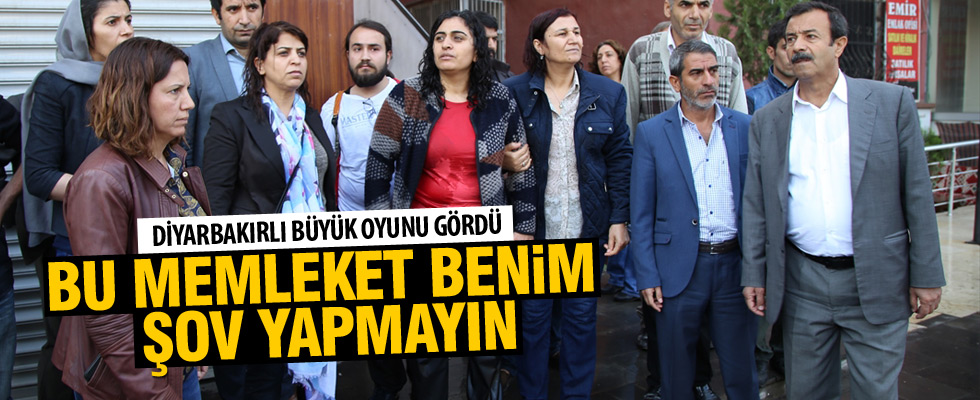 Diyarbakır'da belediye önünde toplananlara vatandaşlardan tepki