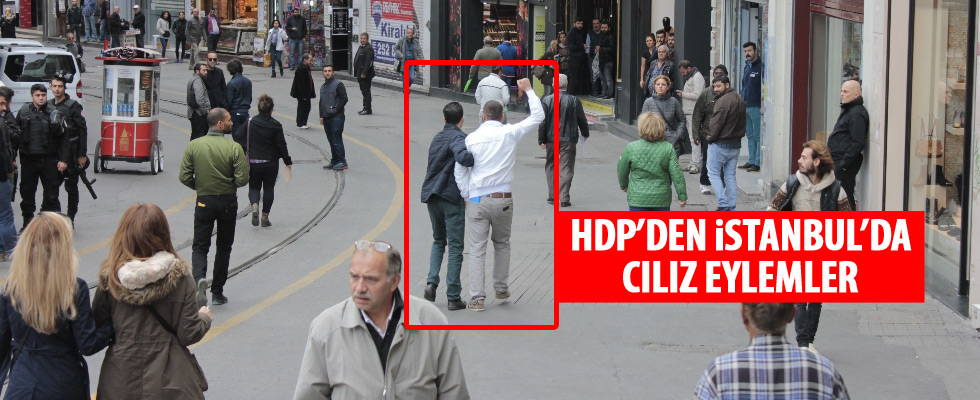 HDP'lilerden İstanbul'da cılız eylemler