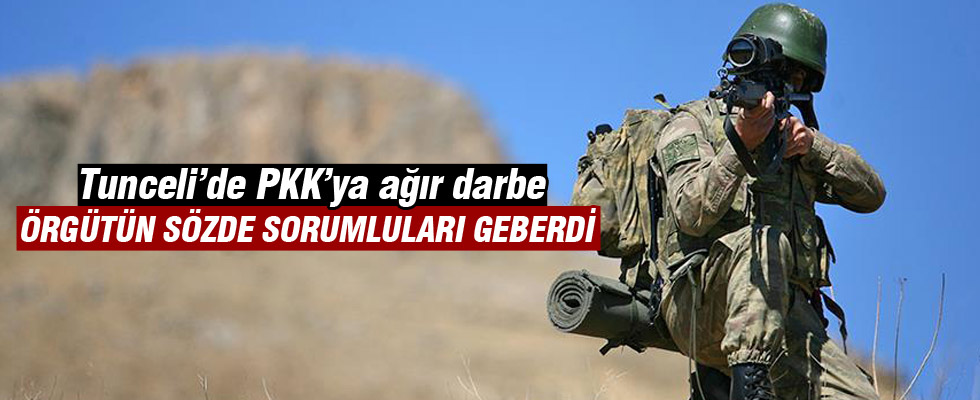 Tunceli'de terör örgütü PKK'ya ağır darbe