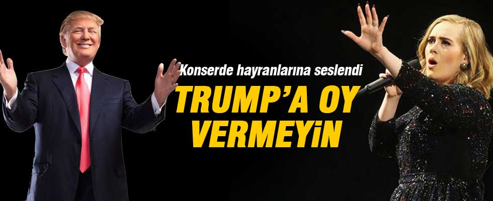 Adele konserde Clinton'a oy istedi