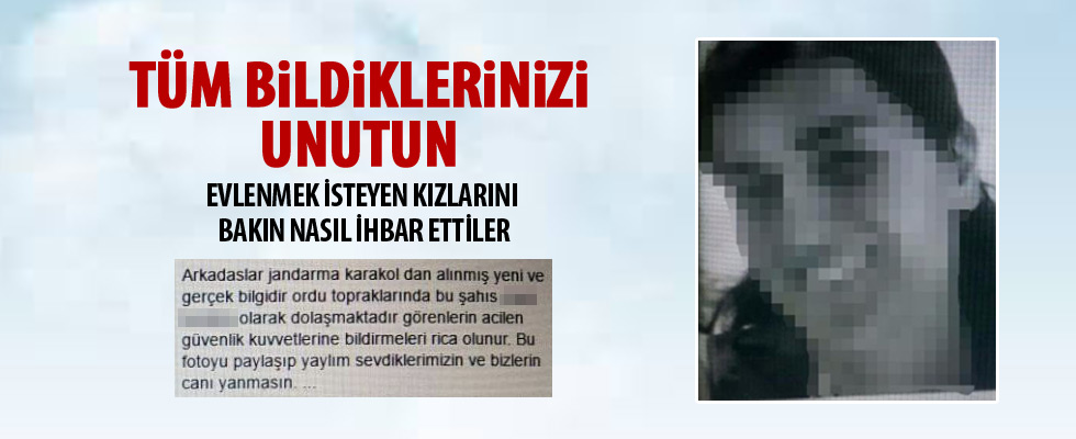 Kaçan kızlarını 'canlı bomba' diye ihbar ettiler