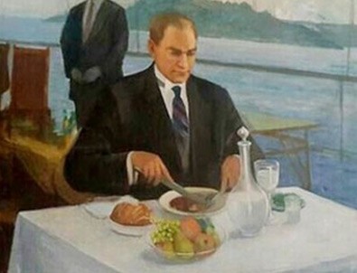 Atatürk'ün rakılı tablosu Meclis lokantasından kaldırıldı