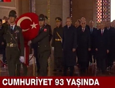 Devlet erkanı Anıtkabir'de