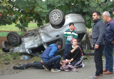 İki Otomobil Çarpıştı Açıklaması 5 Yaralı