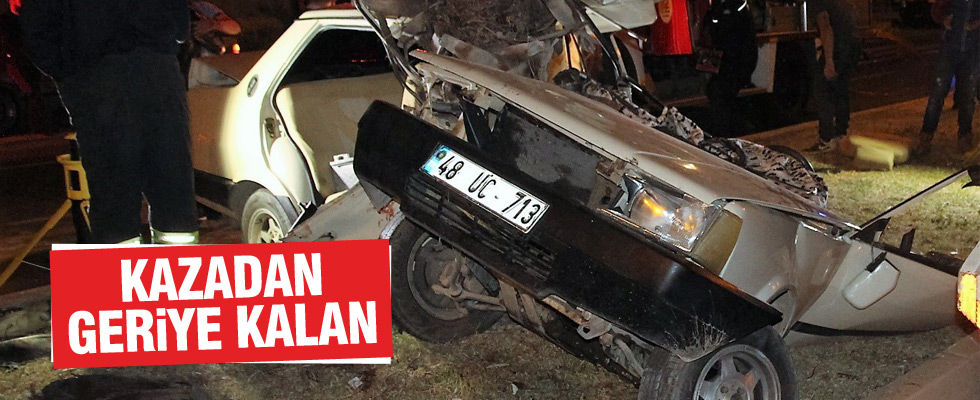 Otomobil ikiye bölündü: 1 öldü, 1 yaralı