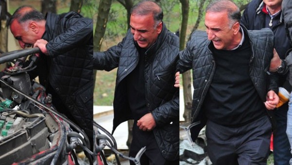 Kazada ölen şoförünün başında böyle gözyaşı döktü