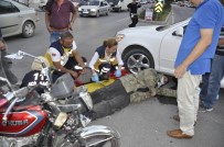 Motosikletle Otomobil Çarpıştı Açıklaması 1 Yaralı