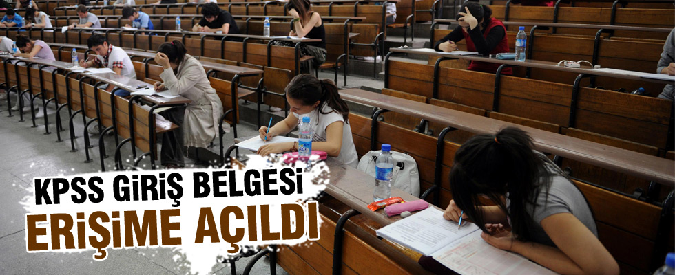KPSS giriş belgelerine erişim açıldı