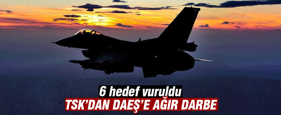 Genelkurmay: Türk savaş uçakları 6 DAEŞ hedefini imha etti