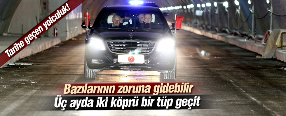 Cumhurbaşkanı Erdoğan Avrasya Tüneli'nden geçti