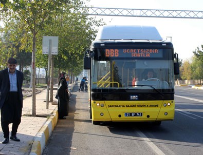 Diyarbakır'da vatandaşlara ücretsiz ulaşım hizmeti