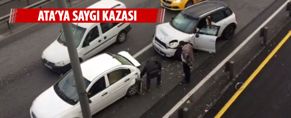 E-5'Te Ata'ya saygı duruşunda kaza