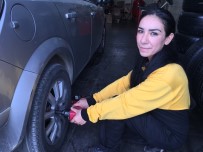 TUĞÇE YILMAZ - Kuaförlüğü Bıraktı, Oto Lastikçisi Oldu