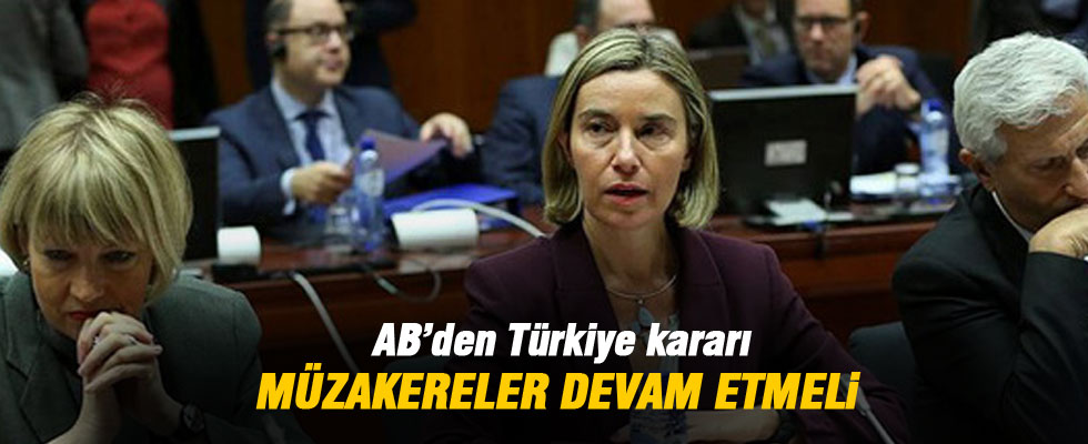 AB'den Türkiye kararı!