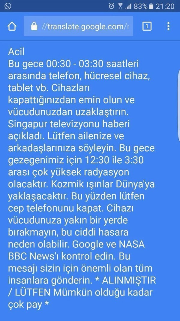 WhatsApp'tan gelen bu mesajı dikkate almayın