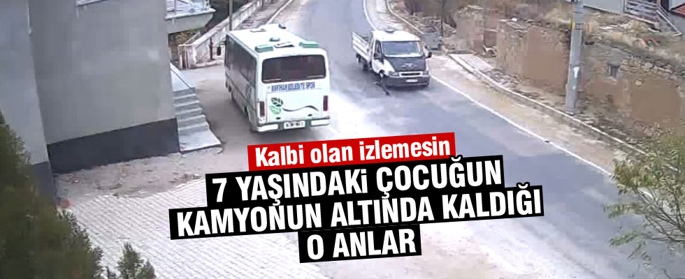 7 yaşındaki çocuğa kamyon çarptı